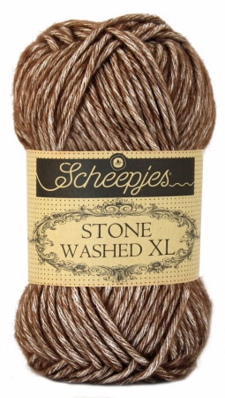 scheepjes stone washed xl - 862 - brown agate