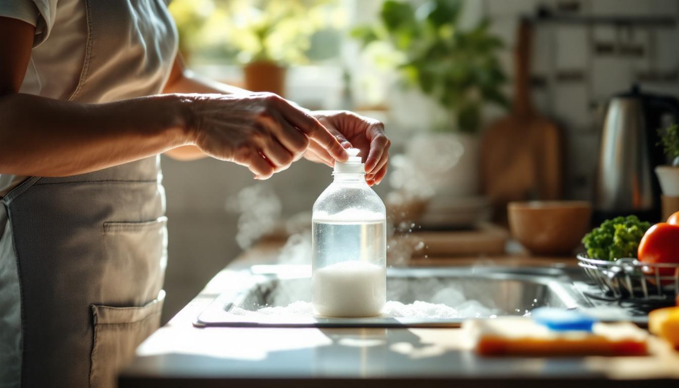 ontdek hoe een snufje zout in het afwasmiddel een veelvoorkomend keukenprobleem effectief kan oplossen en je vaat weer stralend schoon maakt.